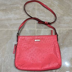 Kate Spade Expandable Ostrich Leather Crossbody Bag
